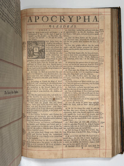 1709 Red-Ruled King James Bible in a Magnificent Contemporary Fine Binding