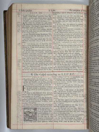 1709 Red-Ruled King James Bible in a Magnificent Contemporary Fine Binding