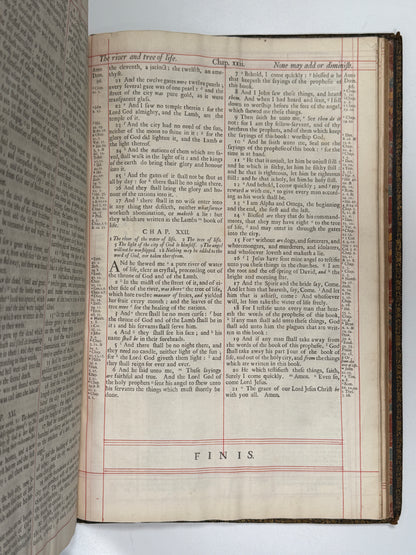 1709 Red-Ruled King James Bible in a Magnificent Contemporary Fine Binding