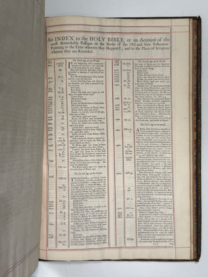 1709 Red-Ruled King James Bible in a Magnificent Contemporary Fine Binding