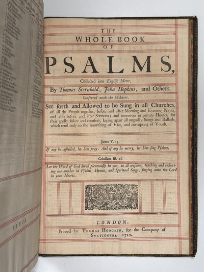 1709 Red-Ruled King James Bible in a Magnificent Contemporary Fine Binding