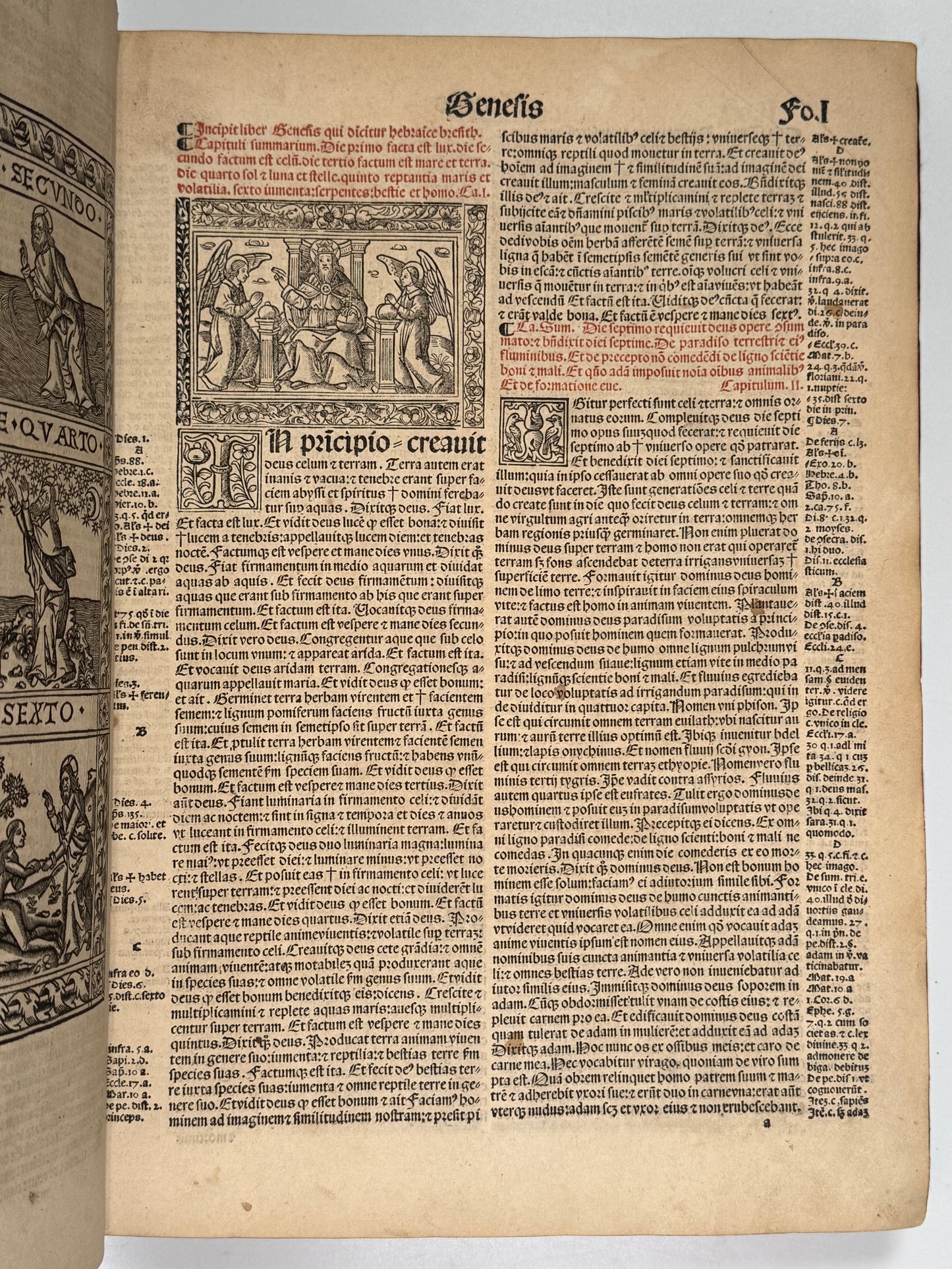 1515 Biblia Latina: Sacon/Koberger Imprint: Hand Coloured Folio