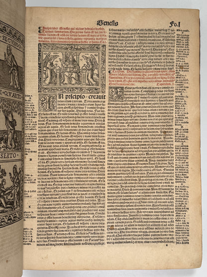 1515 Biblia Latina: Sacon/Koberger Imprint: Hand Coloured Folio