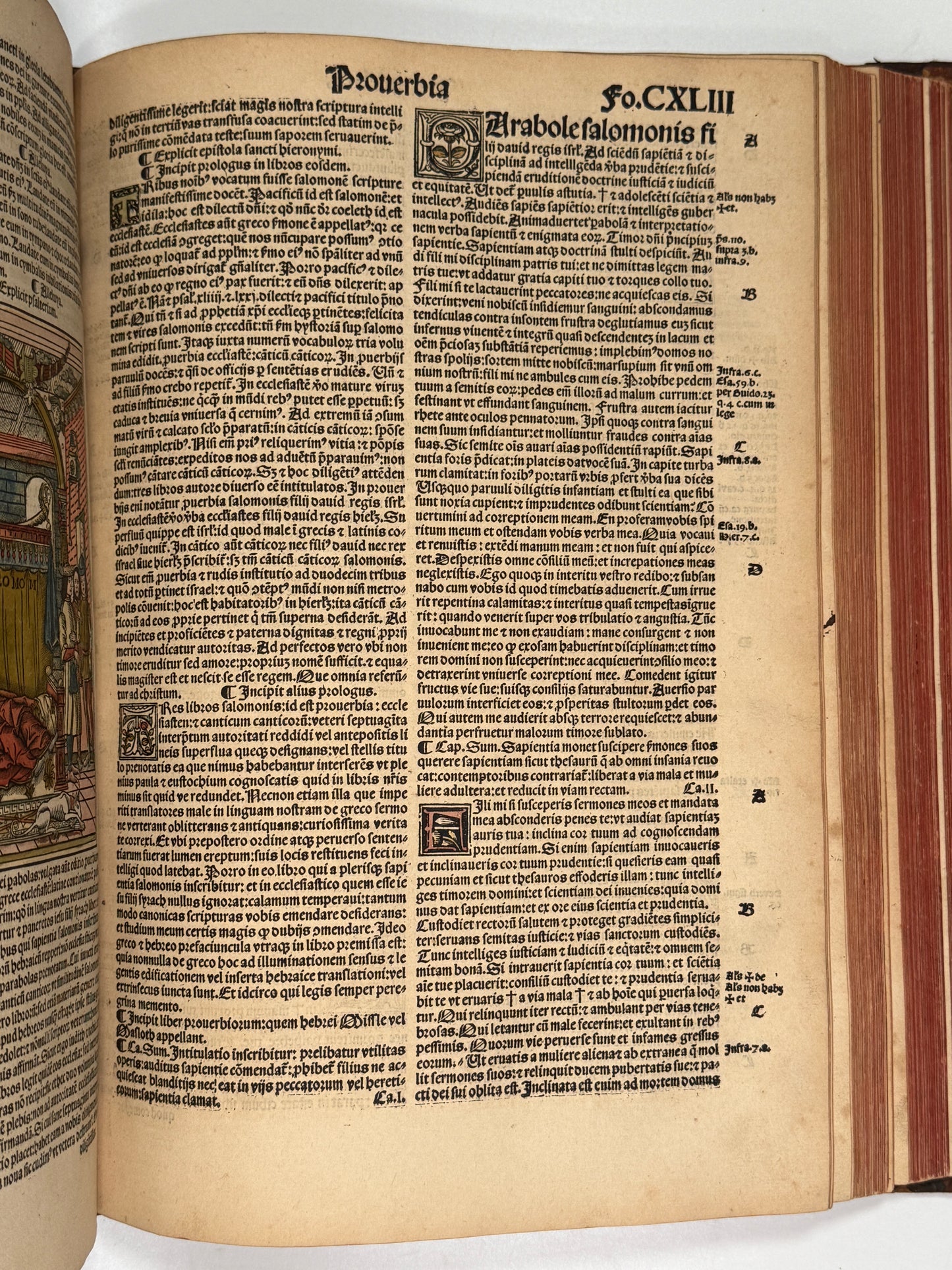 1515 Biblia Latina: Sacon/Koberger Imprint: Hand Coloured Folio