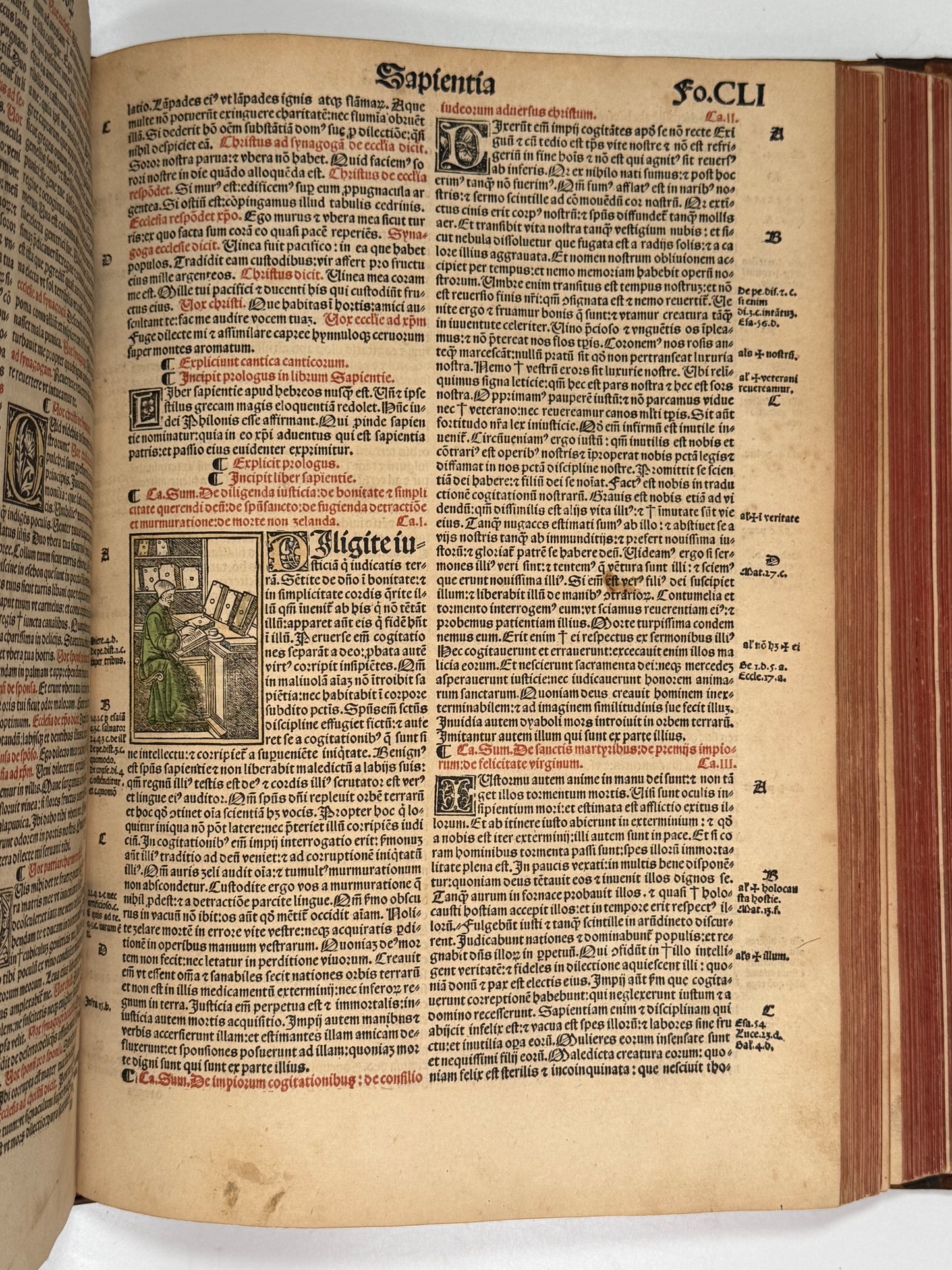 1515 Biblia Latina: Sacon/Koberger Imprint: Hand Coloured Folio