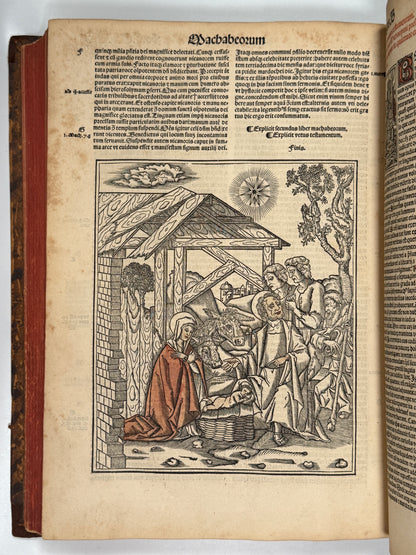 1515 Biblia Latina: Sacon/Koberger Imprint: Hand Coloured Folio