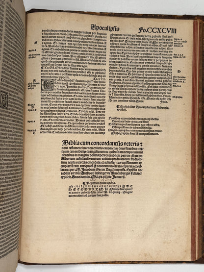 1515 Biblia Latina: Sacon/Koberger Imprint: Hand Coloured Folio