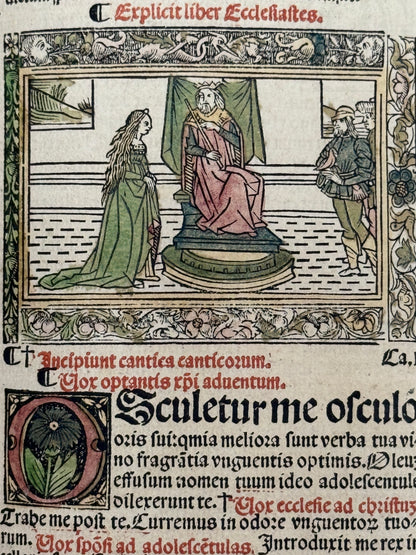 1515 Biblia Latina: Sacon/Koberger Imprint: Hand Coloured Folio
