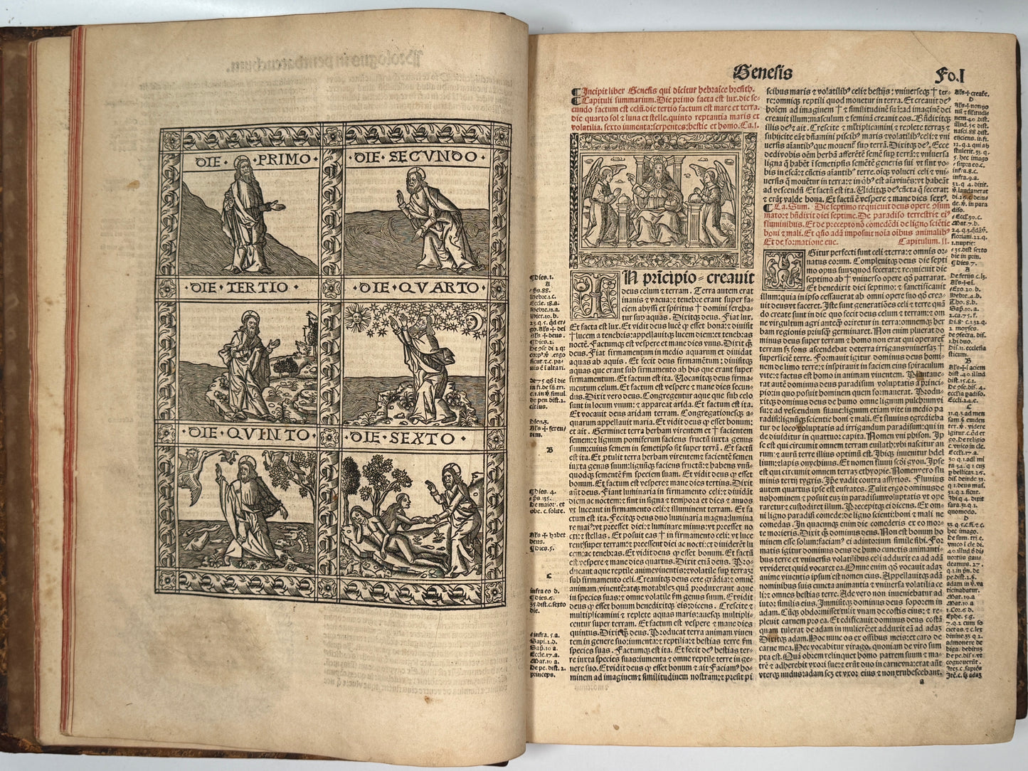 1515 Biblia Latina: Sacon/Koberger Imprint: Hand Coloured Folio