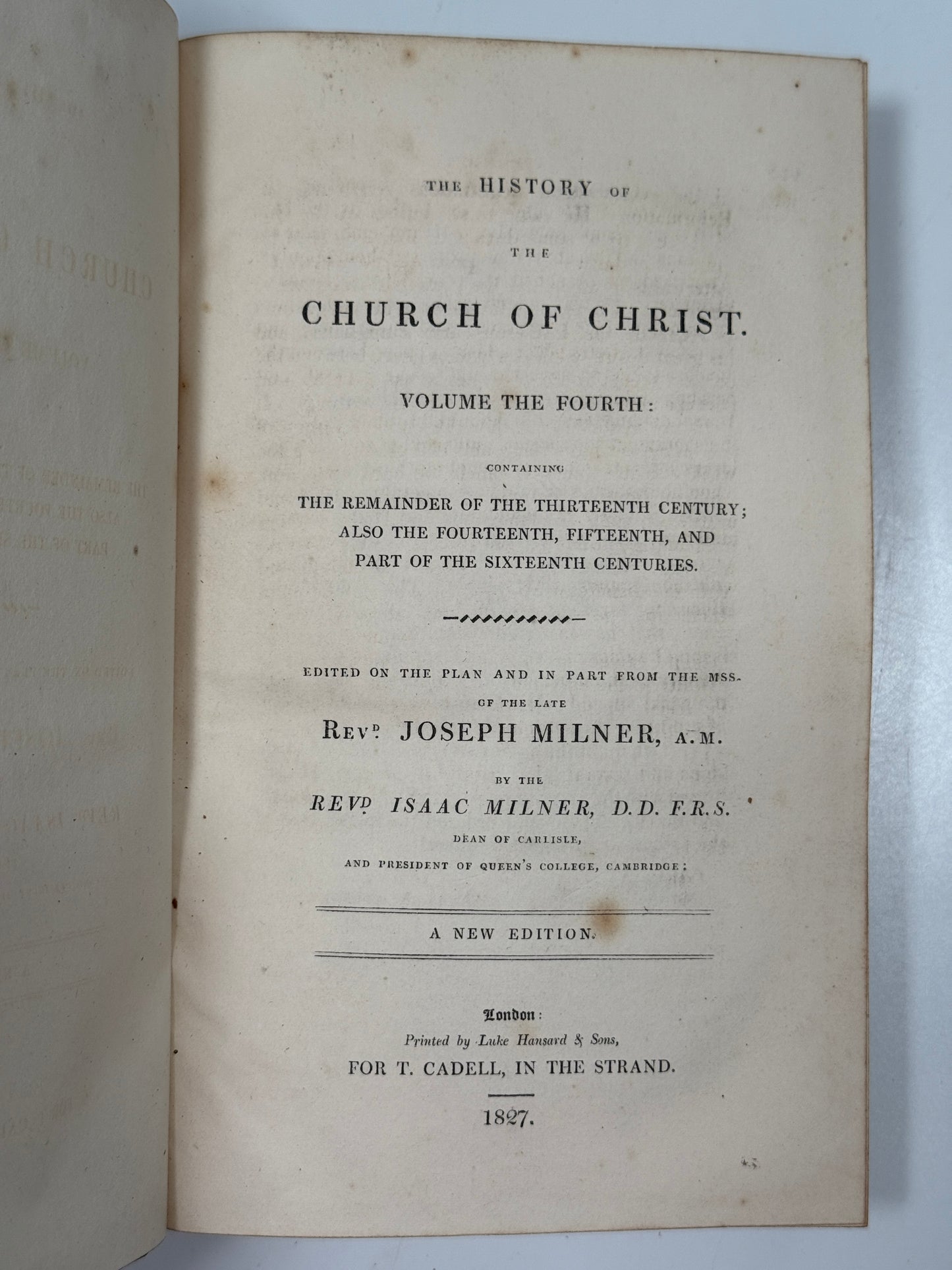 Milner's Church History 1827