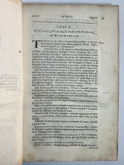 Leviathan by Thomas Hobbes 1651 First Edition First Issue