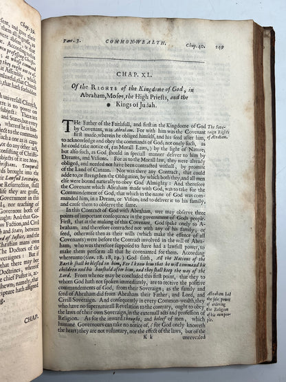 Leviathan by Thomas Hobbes 1651 First Edition First Issue