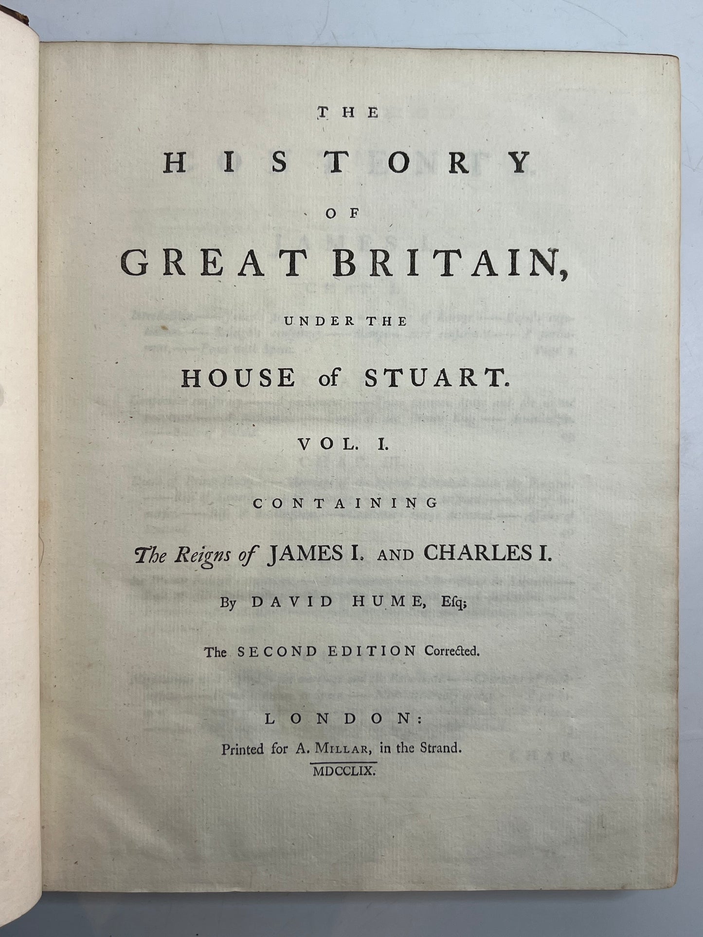 The History of England by David Hume 1759-1762 First Edition