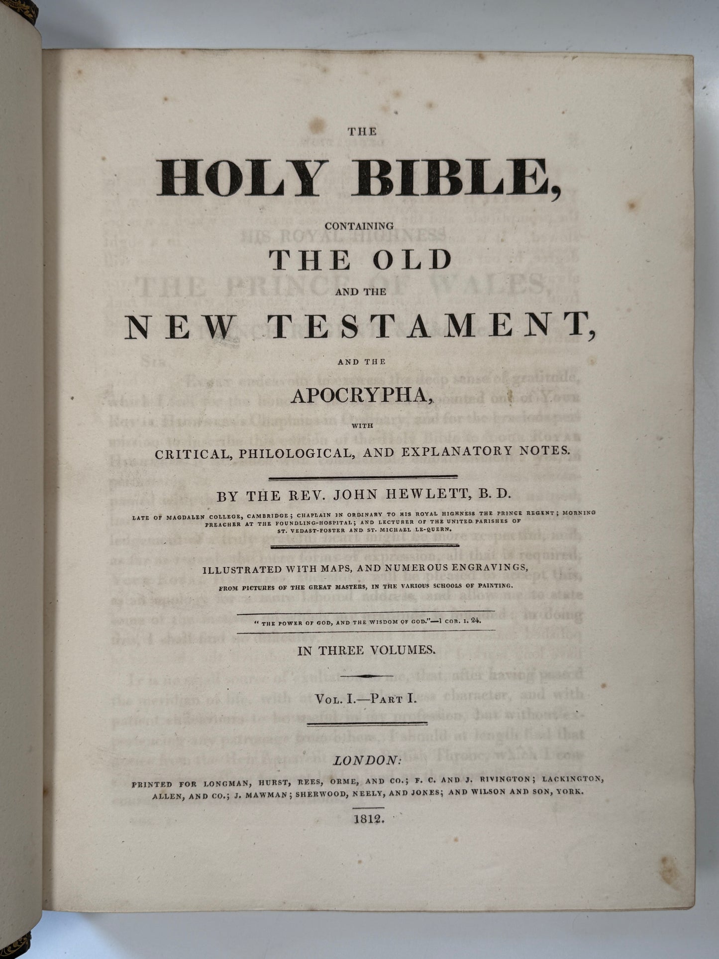 Antique King James Bible 1812