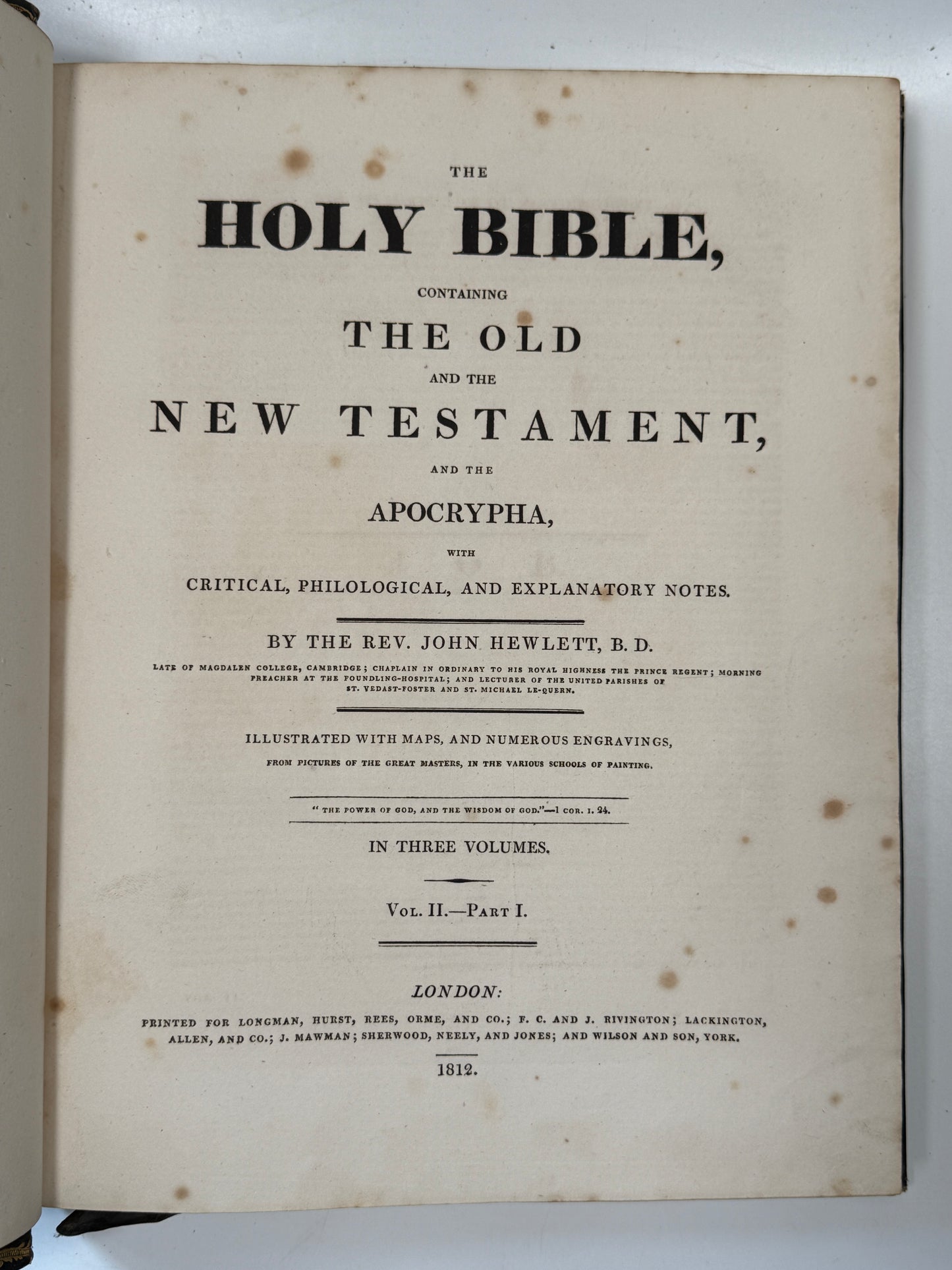 Antique King James Bible 1812