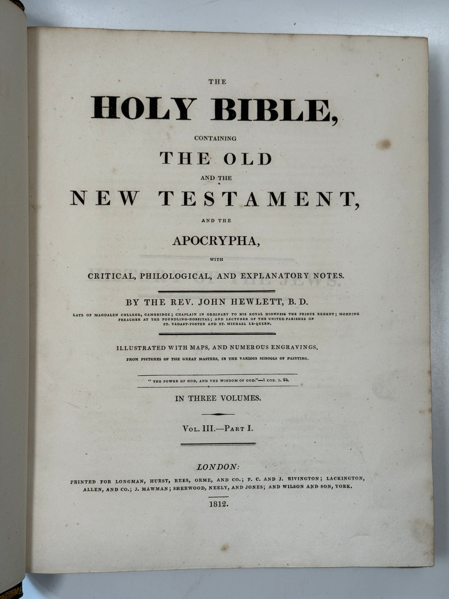Antique King James Bible 1812