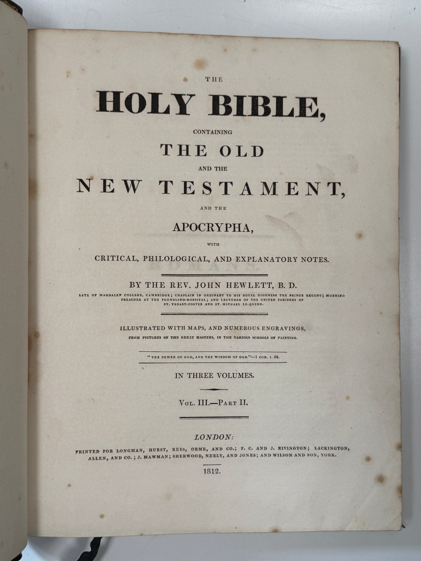Antique King James Bible 1812