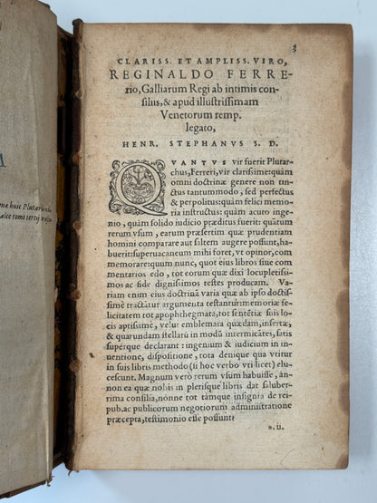 The Works of Plutarch 1572 First Edition