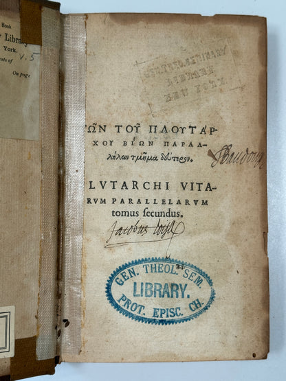 The Works of Plutarch 1572 First Edition