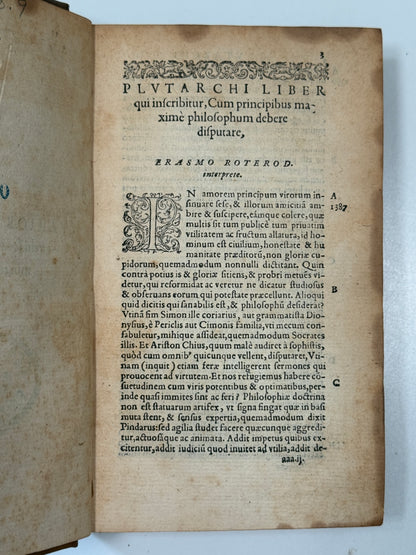 The Works of Plutarch 1572 First Edition
