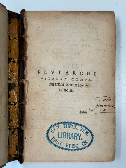 The Works of Plutarch 1572 First Edition