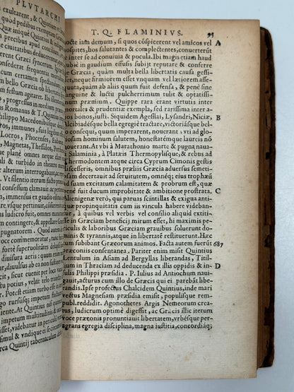 The Works of Plutarch 1572 First Edition