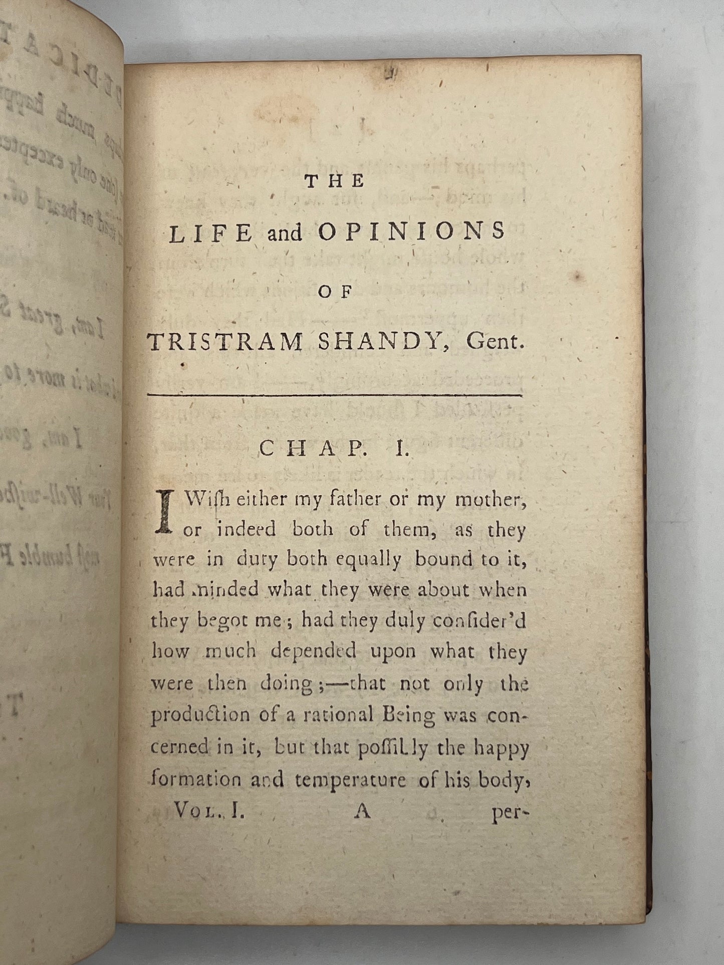 Tristram Shandy by Laurence Sterne 1761-1767 First Edition, Double Signed