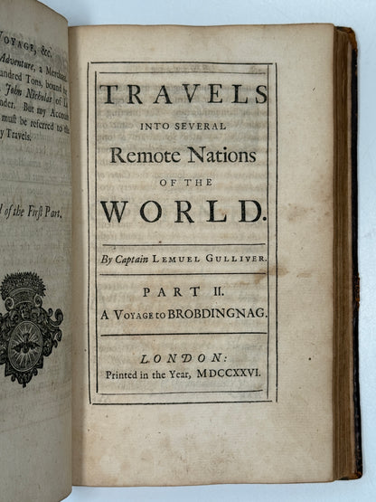Gulliver's Travels by Jonathan Swift 1726 First Edition