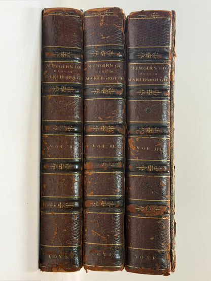 The Memoirs of John Duke of Marlborough 1818 First Edition