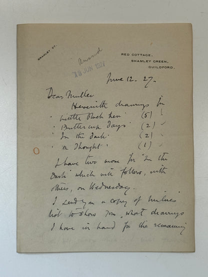 A.A. Milne Winnie the Pooh Manuscript Archive - E.H Shepard, Now We Are Six