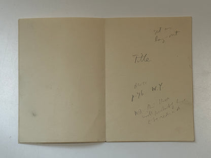 A.A. Milne Winnie the Pooh Manuscript Archive - E.H Shepard, Now We Are Six