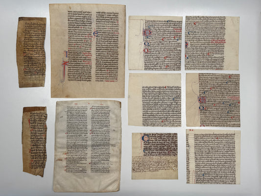 A Collection of Medieval Manuscripts, c.1200s-1400s, Finely Rubricated - 10 MSS