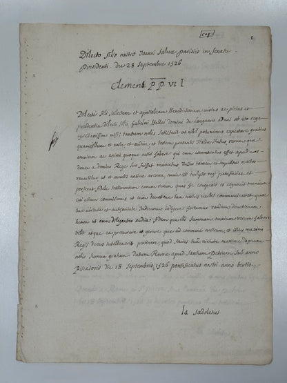 A Primary Witness To The Negotiations Which Led To The Sack Of Rome In 1527