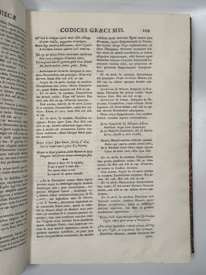 Regiae Bibliothecae Matritensis Codices 1769 Important Bibliography First Edition
