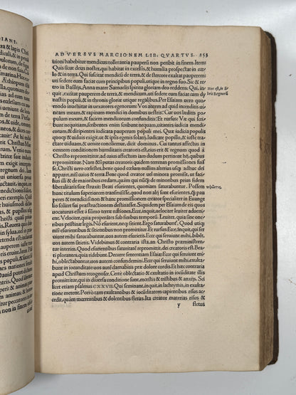 The Works of Tertullian 1528 John Calvin's Edition