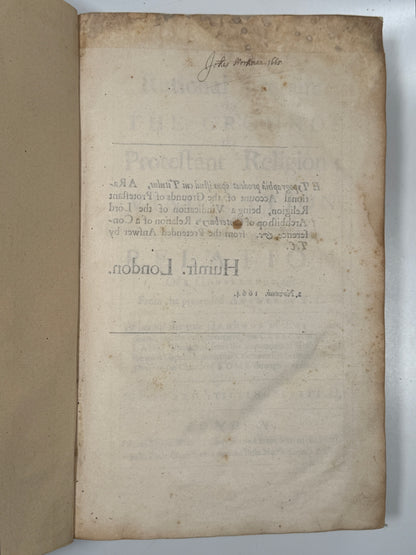 Edward Stillingfleet on Protestantism 1665 First Edition