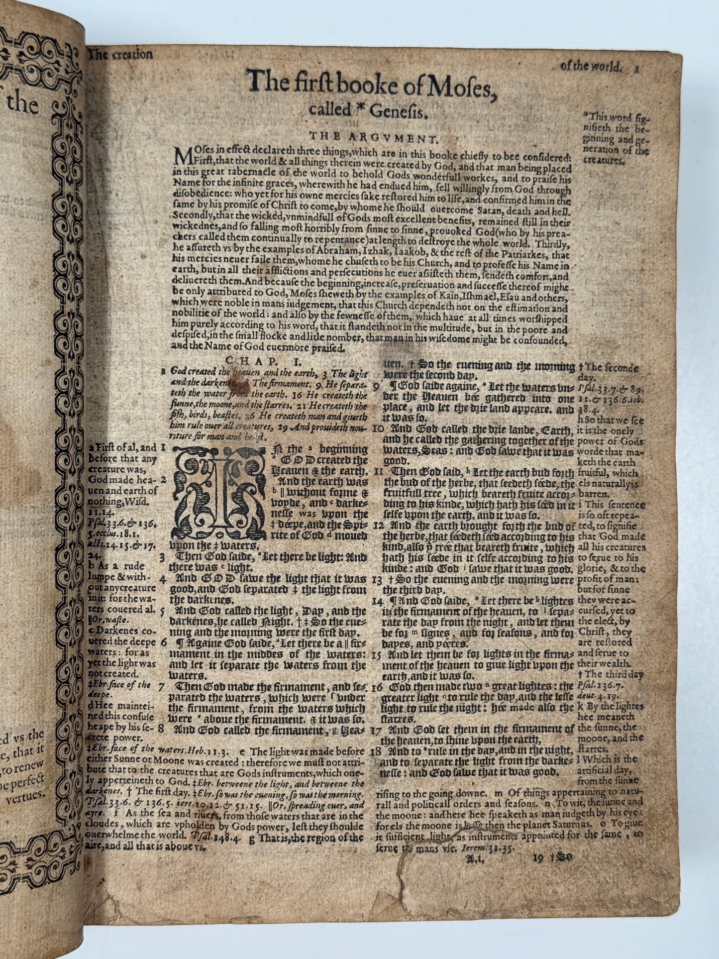 Antique Bible 1585; Geneva Bible