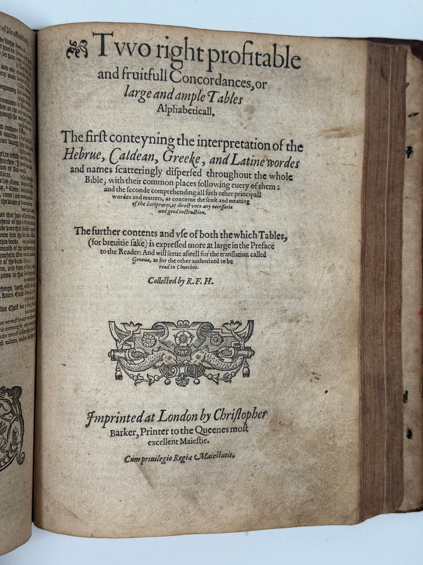 Antique Bible 1585; Geneva Bible