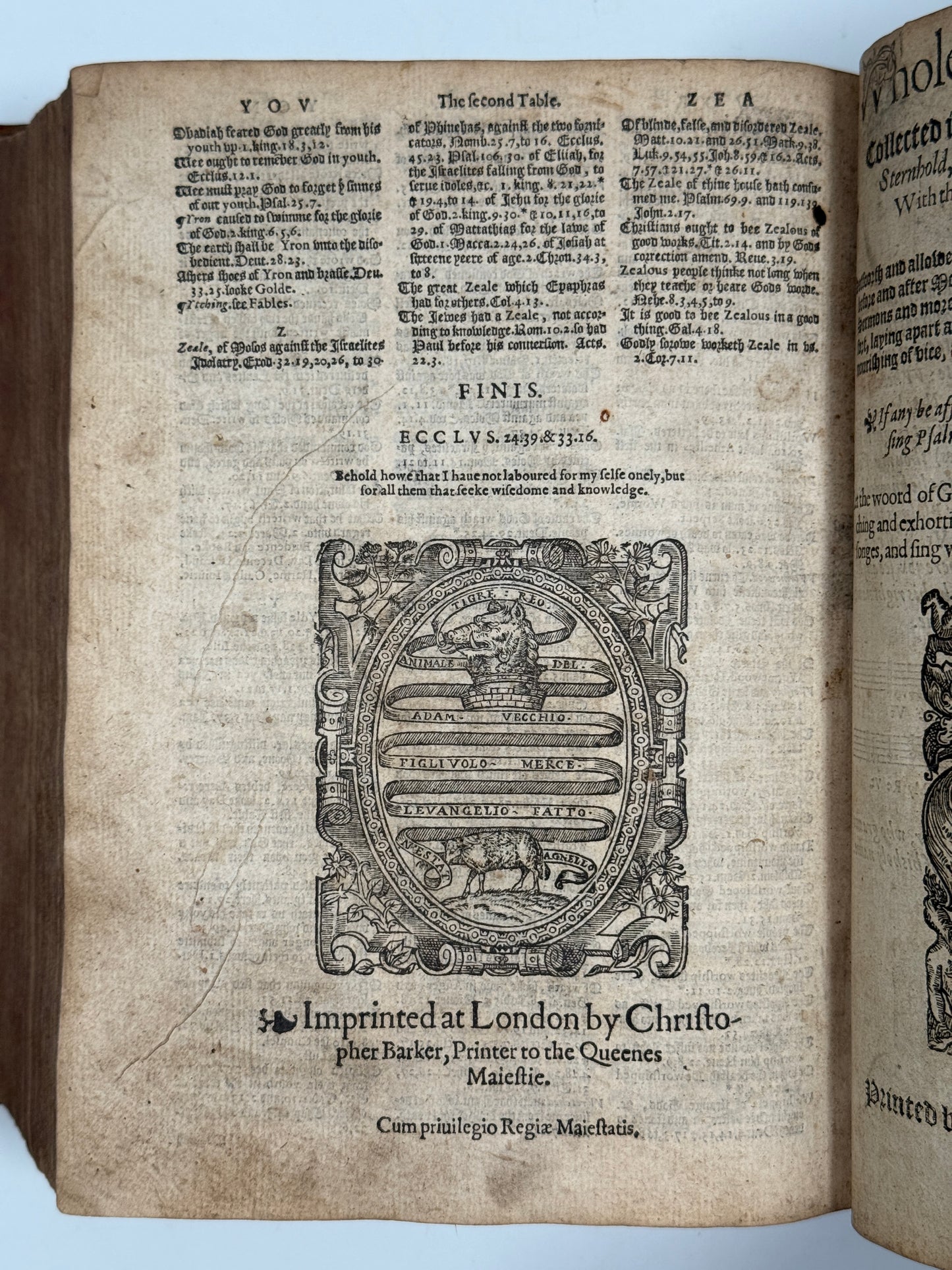 Antique Bible 1585; Geneva Bible