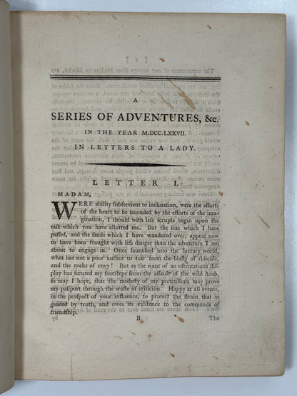 Adventures in the Course of a Voyage up the Red-Sea 1780 First Edition