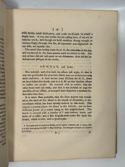 Adventures in the Course of a Voyage up the Red-Sea 1780 First Edition