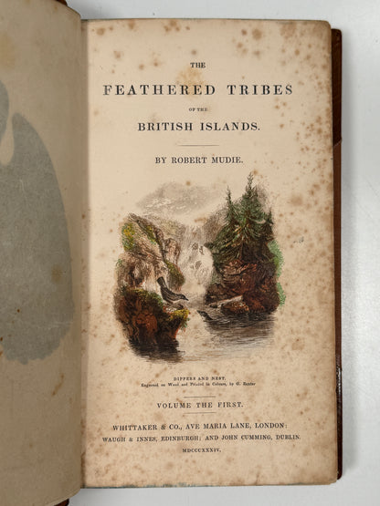 The Feathered Tribes of the British Islands by Robert Mudie 1834 First Edition