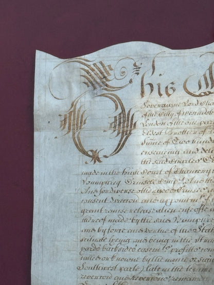 Izaak Walton 1670 Autograph Vellum Document Framed