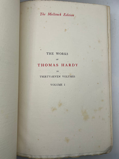 The Works of Thomas Hardy SIGNED 1919-20 Mellstock Edition