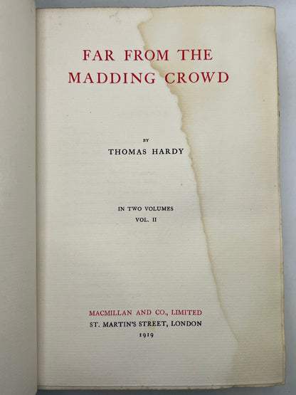 The Works of Thomas Hardy SIGNED 1919-20 Mellstock Edition