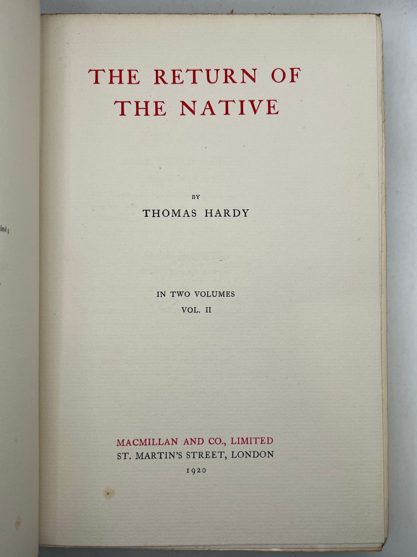 The Works of Thomas Hardy SIGNED 1919-20 Mellstock Edition