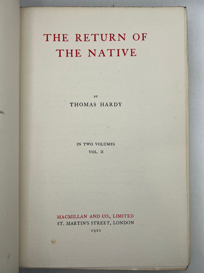 The Works of Thomas Hardy SIGNED 1919-20 Mellstock Edition