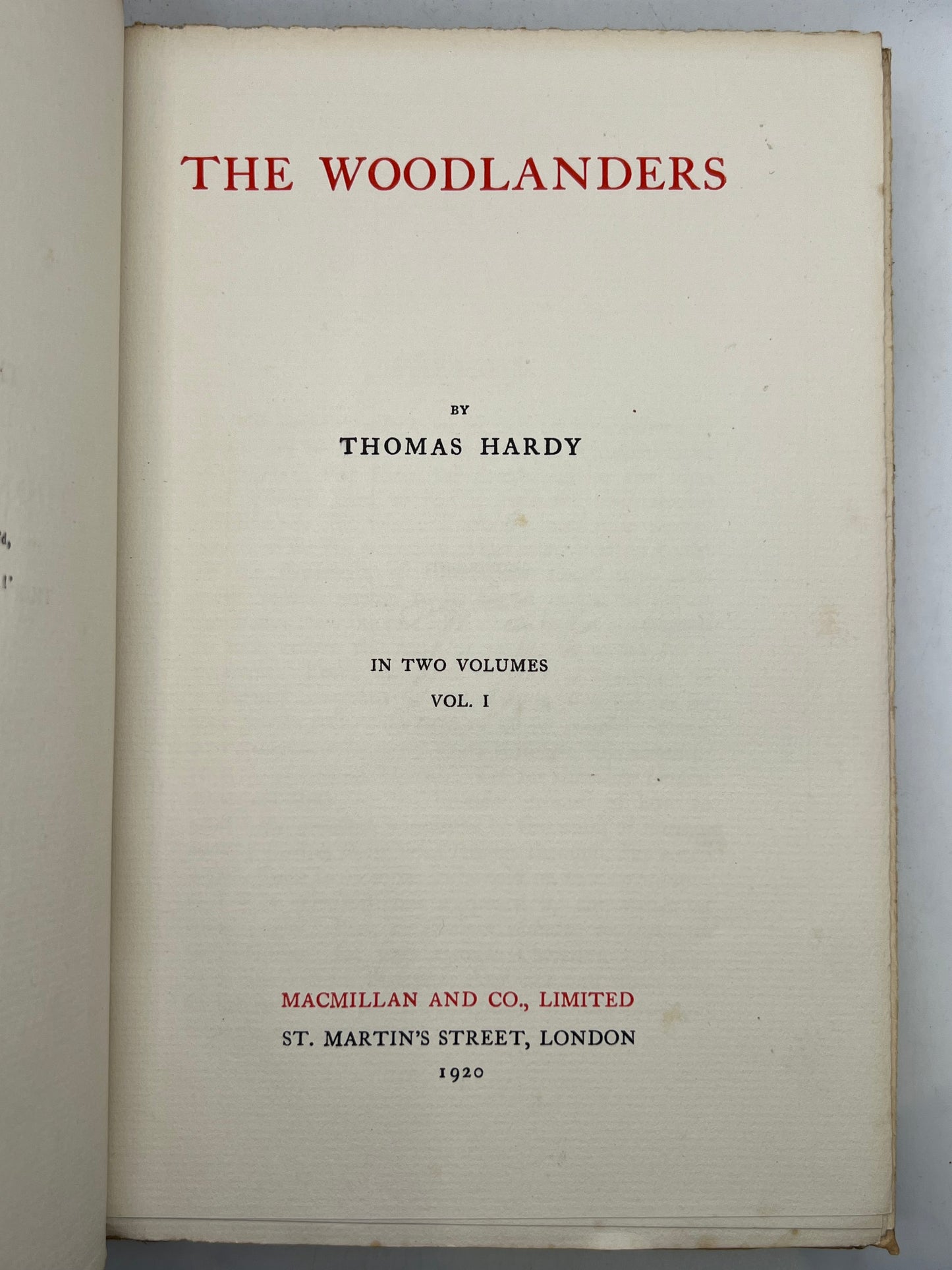 The Works of Thomas Hardy SIGNED 1919-20 Mellstock Edition