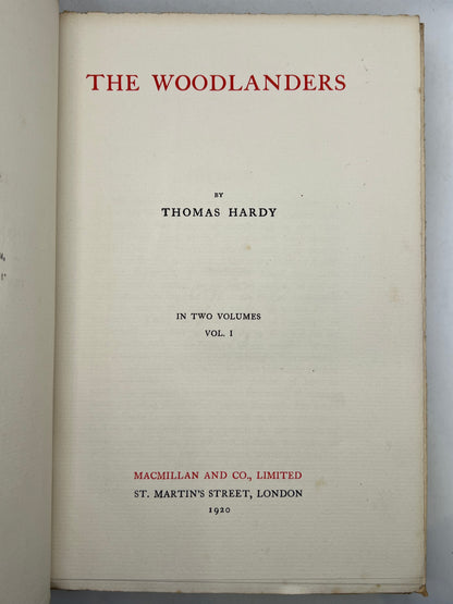 The Works of Thomas Hardy SIGNED 1919-20 Mellstock Edition