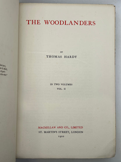 The Works of Thomas Hardy SIGNED 1919-20 Mellstock Edition